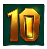 10 — low-value card symbol paying 18x the bet for six in a row across the reels
