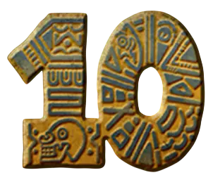 10 — card symbol paying 100 for five of a kind