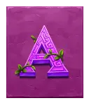 A — card symbol paying 1x the stake for six of a kind on the reels