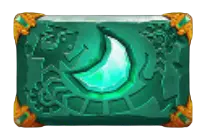 Green Gem premium symbol in Aztec Bonanza with a 1x payout for five matching positions across the reels