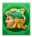 Green Warrior premium symbol paying 2.5x the stake for a six-of-a-kind combination on the payline