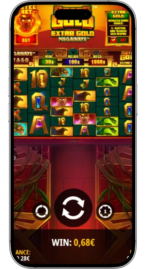 Aztec Gold Megaways slot mobile version on iOS and Android devices
