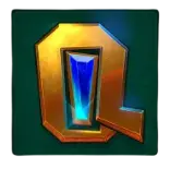 Q — card symbol returning 20x the stake for a six-symbol combination on the reels